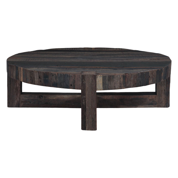 Harbor 58" Coffee Table with Cross Base in Reclaimed Hardwood