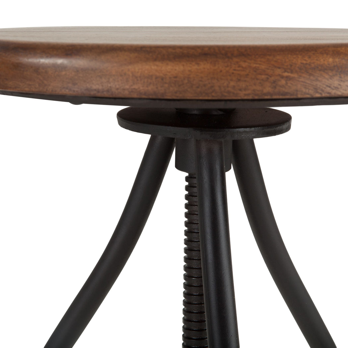 Industrial Loft 13" Adjustable Stool in Walnut from Home Trends & Design - Luna Furniture