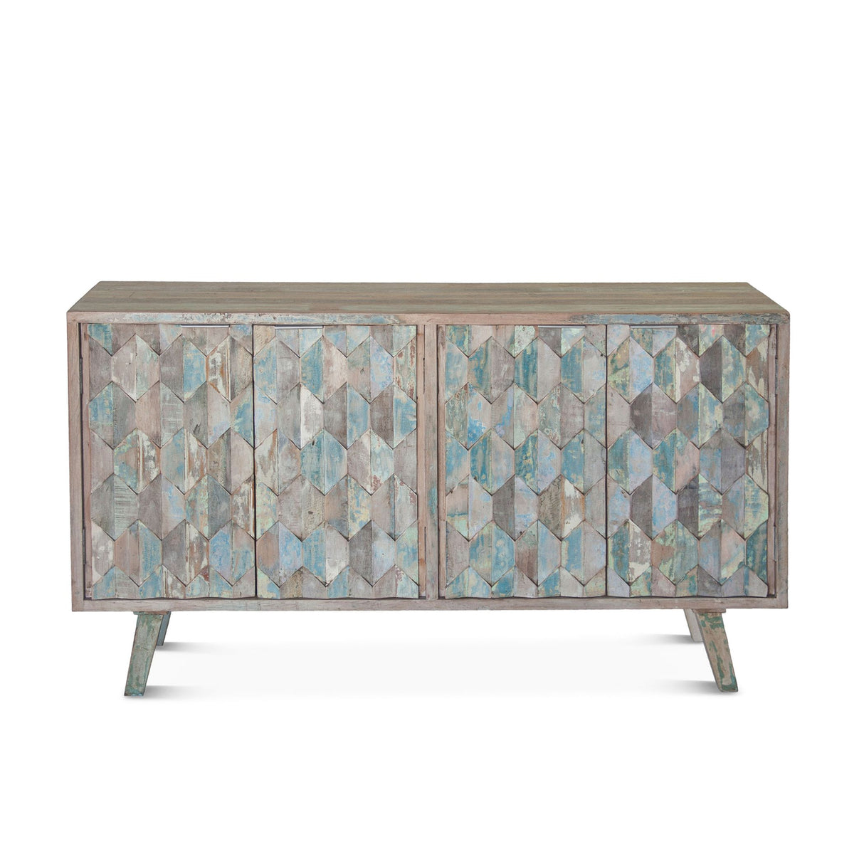Ibiza 61" Sideboard in Vintage Teal Reclaimed Wood from Home Trends & Design - Luna Furniture