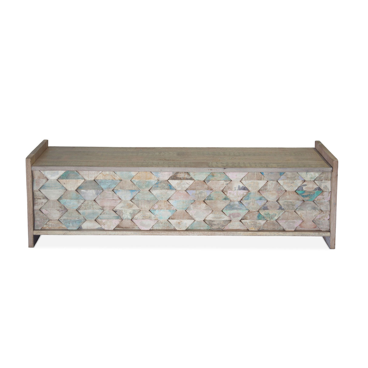 Ibizia 60" Storage Bench in Vintage Teal Reclaimed Wood from Home Trends & Design - Luna Furniture