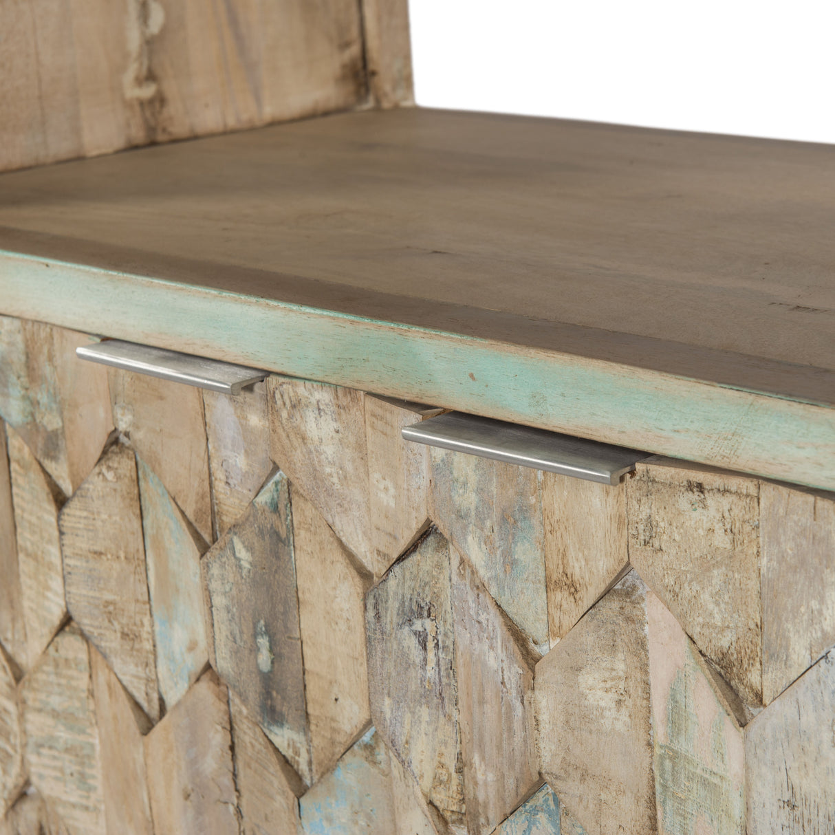 Ibiza 31" Bookshelf in Vintage Teal Reclaimed Wood from Home Trends & Design - Luna Furniture