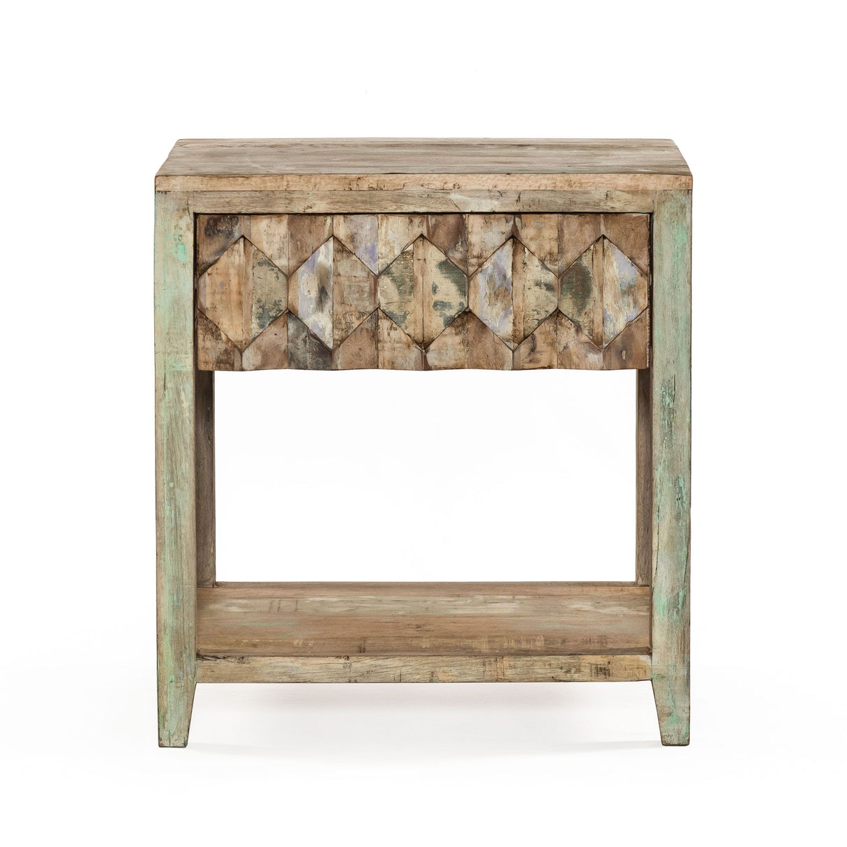Ibiza 24" Nightstand in Vintage Teal Reclaimed Wood from Home Trends & Design - Luna Furniture