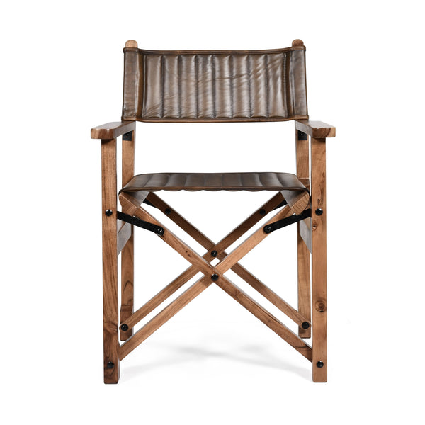 Leeds 23" Folding Dining Chair in Antique Whiskey