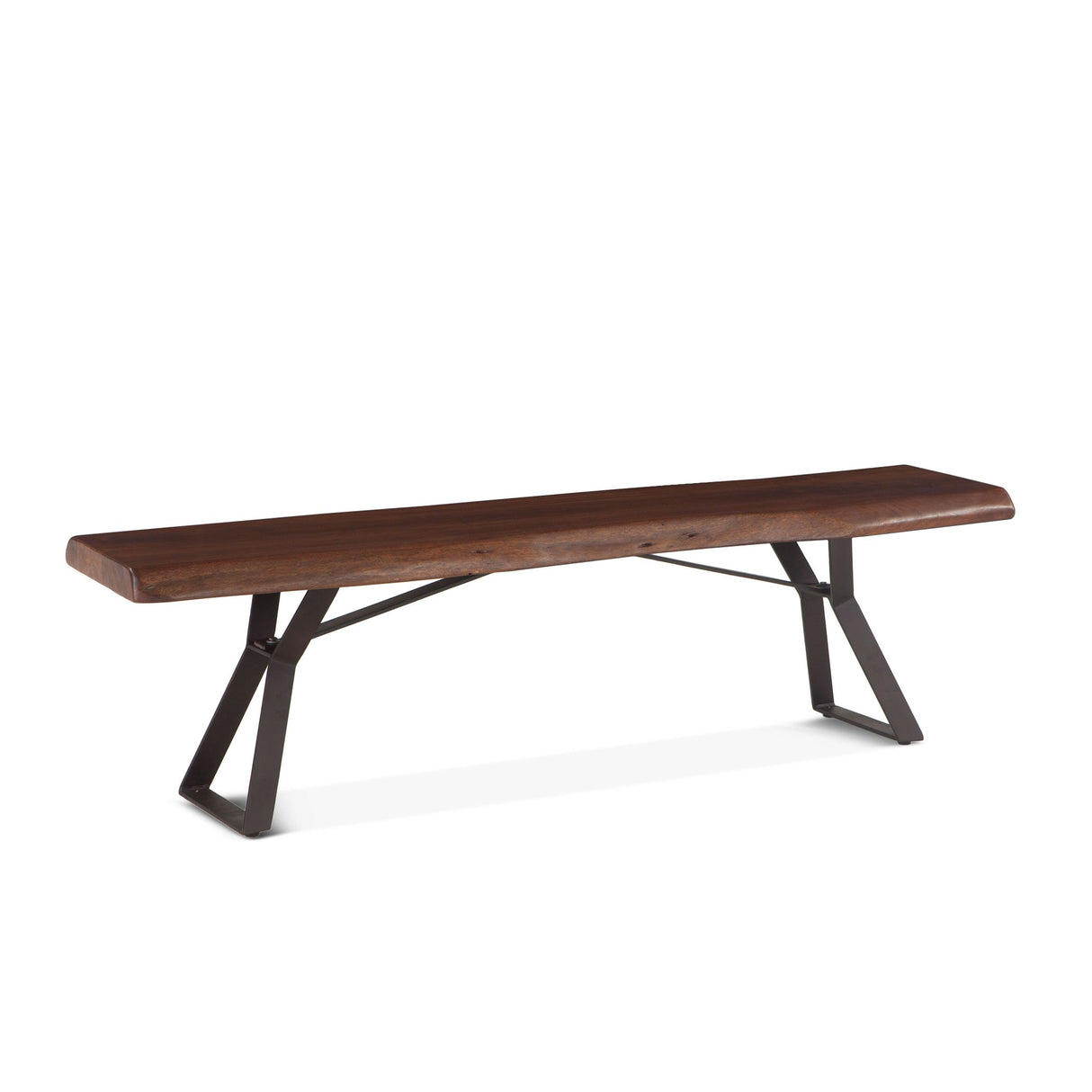 London Loft 72" Bench in Walnut from Home Trends & Design - Luna Furniture