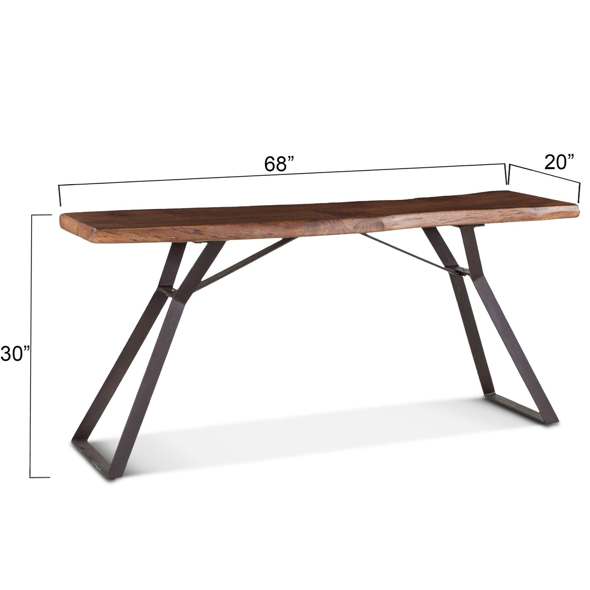 London Loft 68" Console Table in Walnut from Home Trends & Design - Luna Furniture