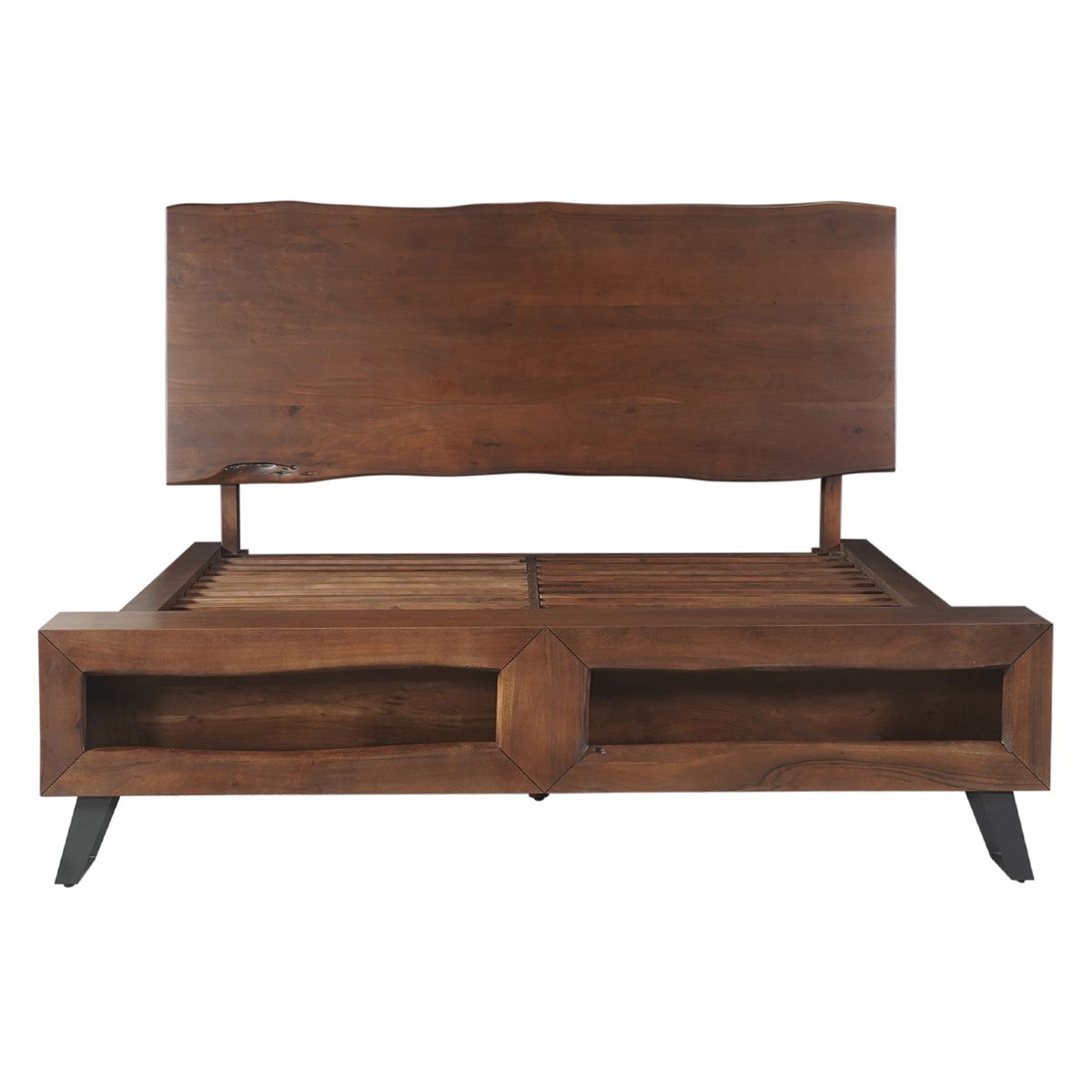 London Loft King Bed in Walnut from Home Trends & Design - Luna Furniture