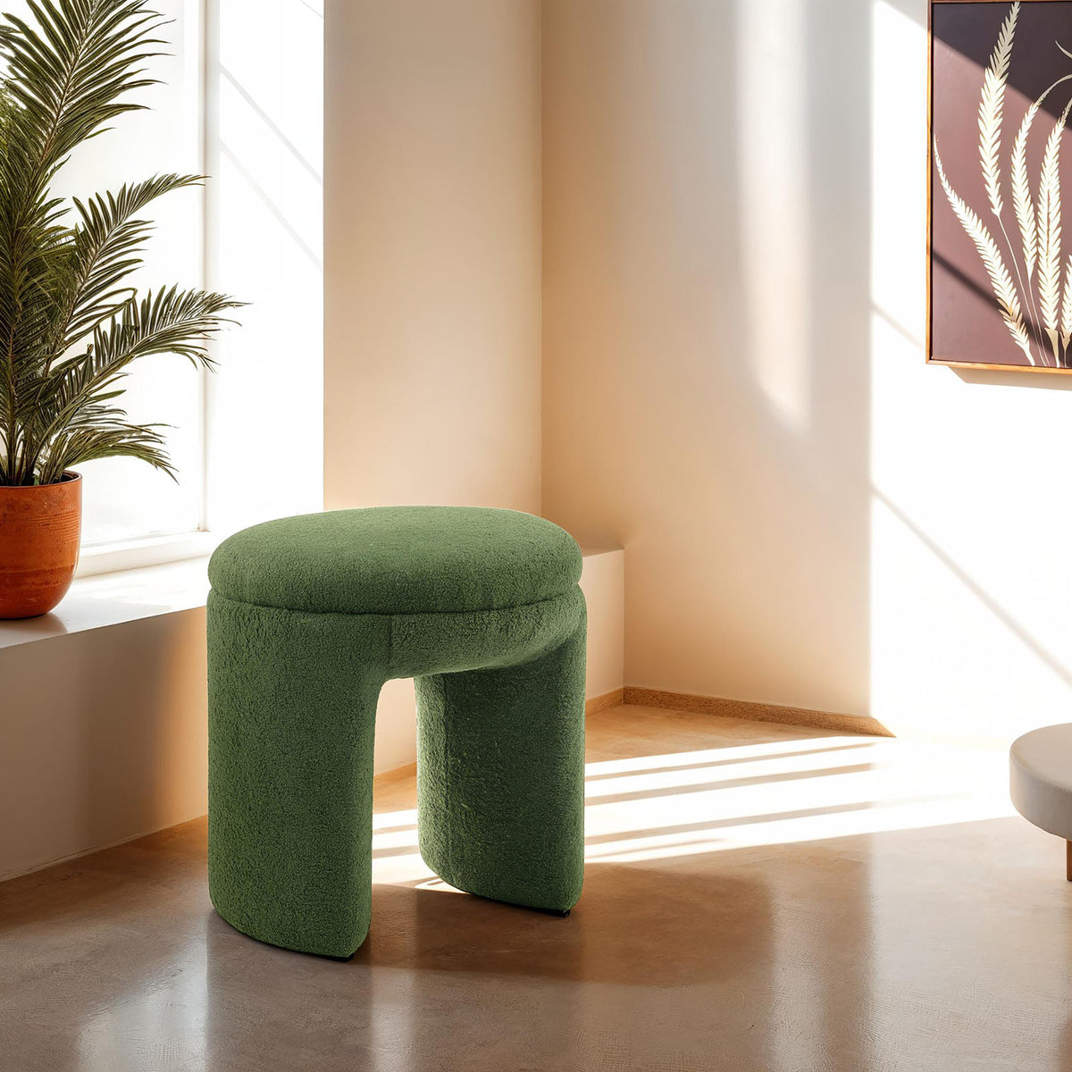 Janetta Green Stool from Furniture of America - Luna Furniture