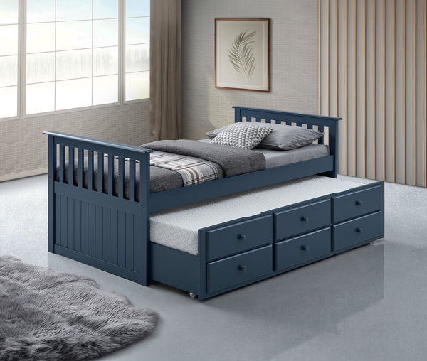 Clemens Midnight Blue Captain Bed