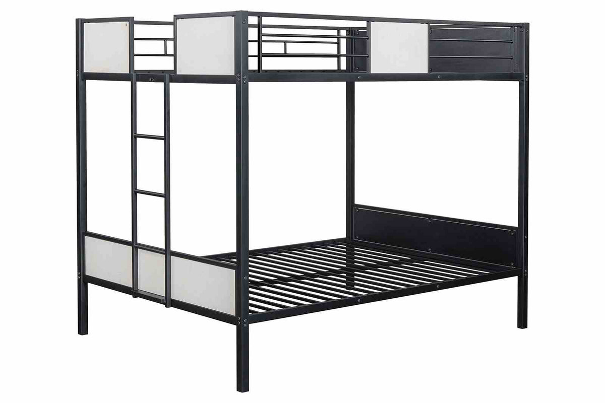 Molton Black Full/Full Metal Bunkbed from Furniture of America - Luna Furniture