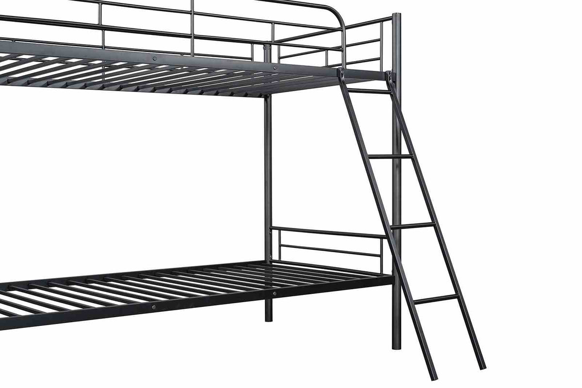 Hector Black Twin/Twin Metal Bunkbed from Furniture of America - Luna Furniture