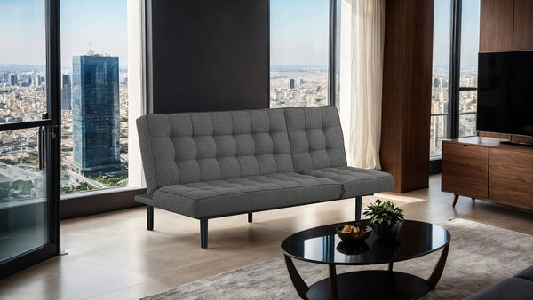 Naperville Dark Gray Futon Sofa Bed