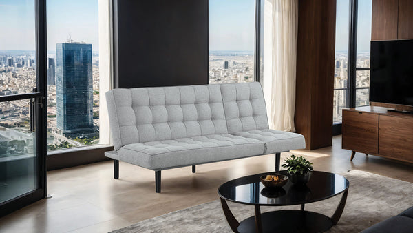 Naperville Light Gray Futon Sofa Bed