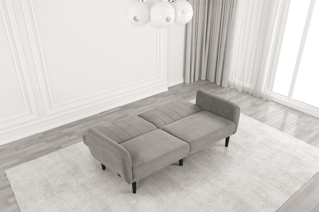 Aristide Gray Futon Sofa from Furniture of America - Luna Furniture