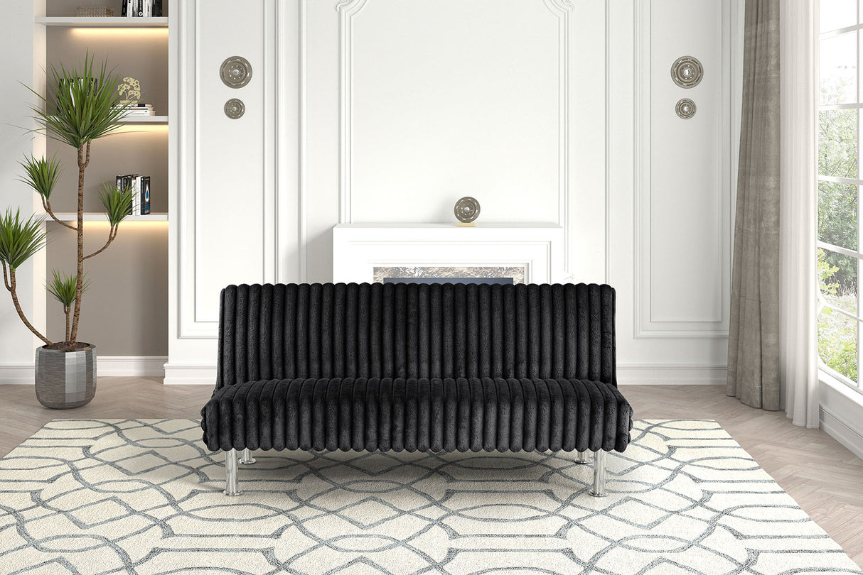 Hinwil Black Futon Sofa Bed from Furniture of America - Luna Furniture