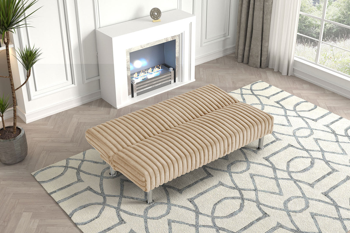 Hinwil Taupe Futon Sofa Bed from Furniture of America - Luna Furniture