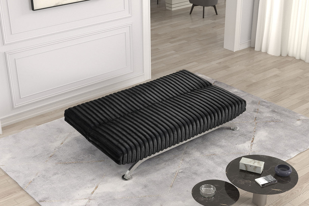Villeneuve Black Futon Sofa Bed from Furniture of America - Luna Furniture