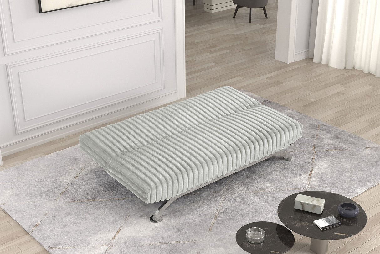 Villeneuve Light Gray Futon Sofa Bed from Furniture of America - Luna Furniture