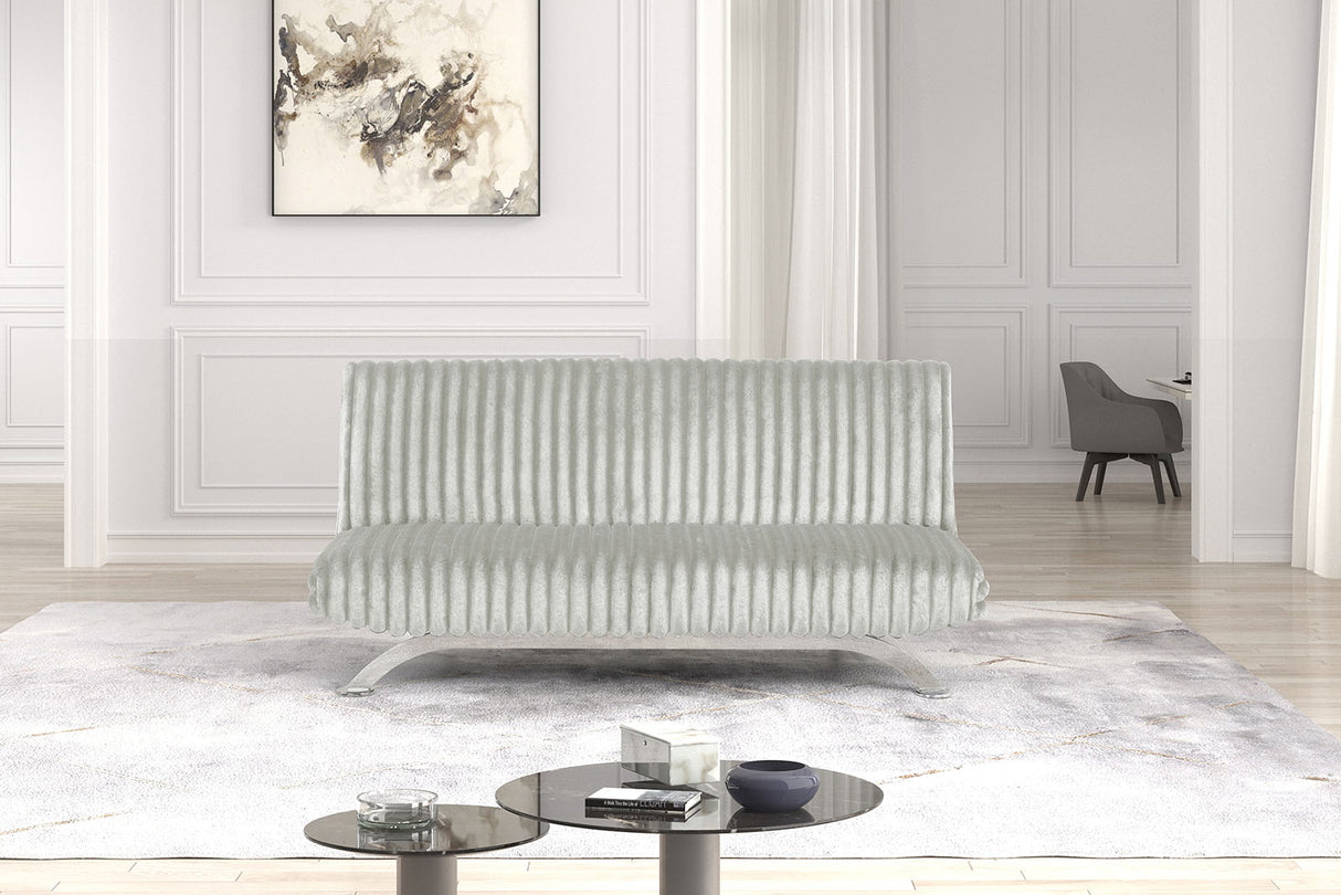 Villeneuve Light Gray Futon Sofa Bed from Furniture of America - Luna Furniture