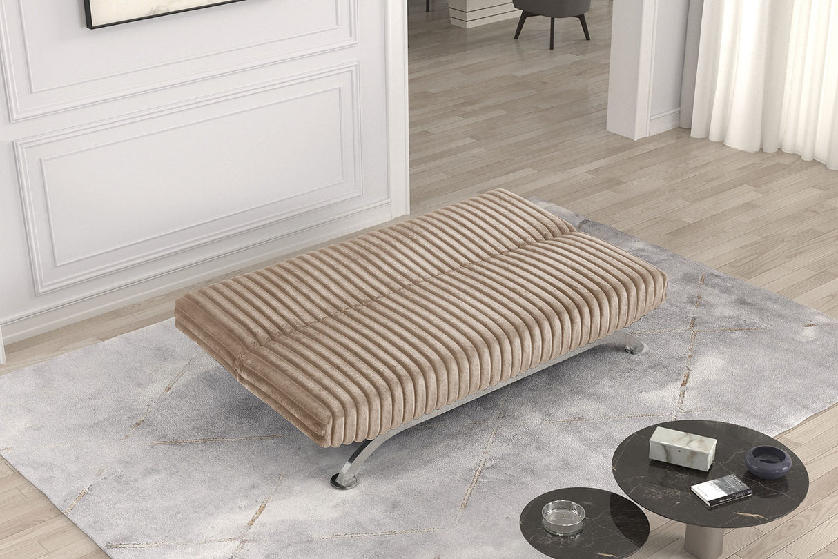 Villeneuve Taupe Futon Sofa Bed from Furniture of America - Luna Furniture