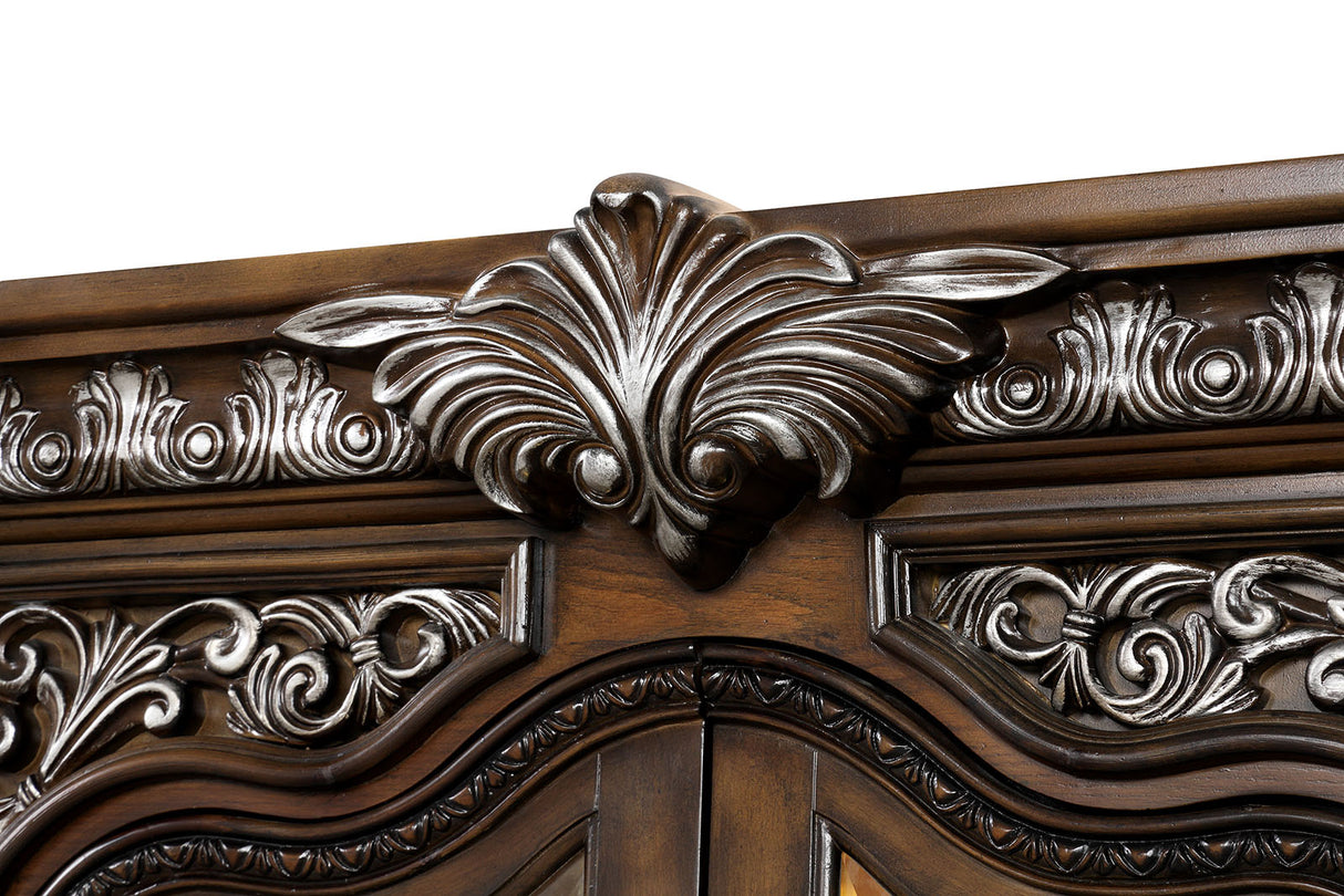Stella Mia Ivory Curio Cabinet from Furniture of America - Luna Furniture