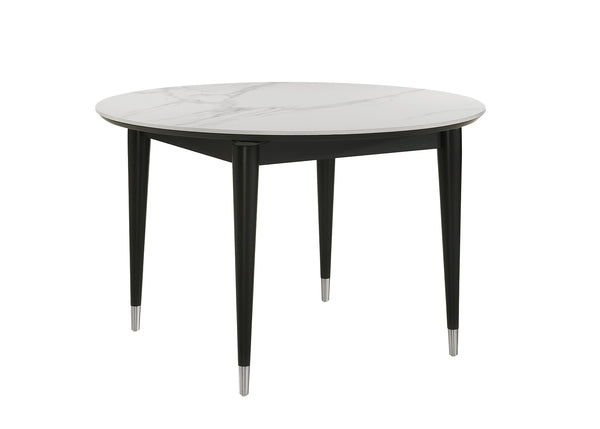 Maidstone Black/White Round Dining Table