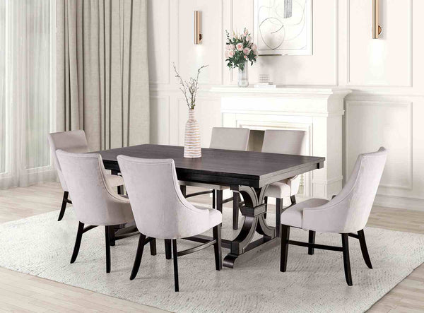 Gosport Black/White 7-Piece Dining Room Set