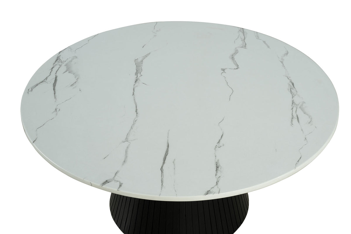 Sindal Black Round Cocktail Table from Furniture of America - Luna Furniture