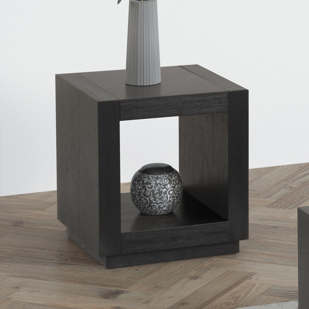 Dothan Black End Table from Furniture of America - Luna Furniture