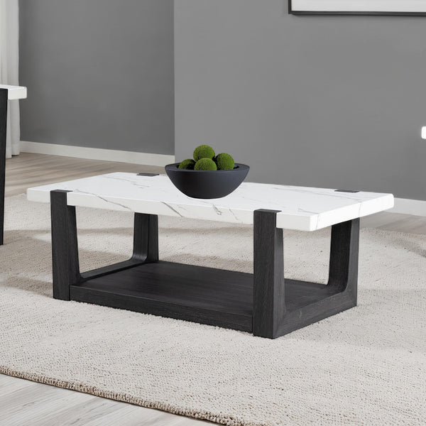 Sundbry White/Black Coffee Table