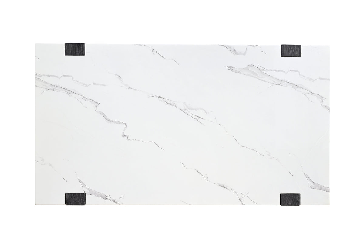 Sundbry White/Black Coffee Table from Furniture of America - Luna Furniture