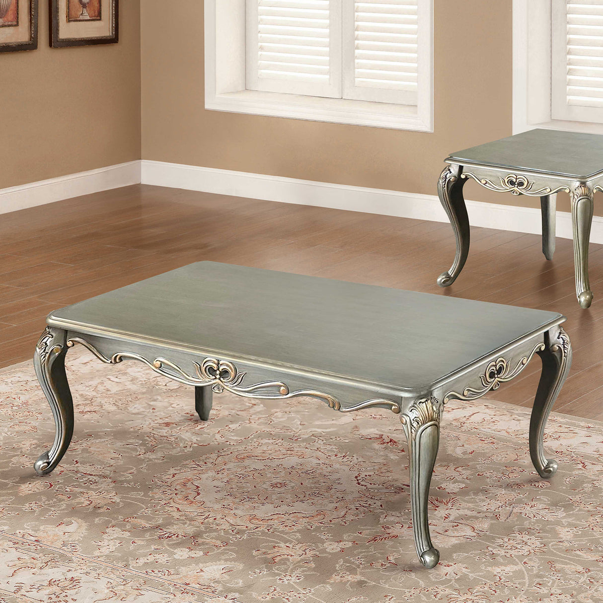 Albacete Champagne Coffee Table from Furniture of America - Luna Furniture