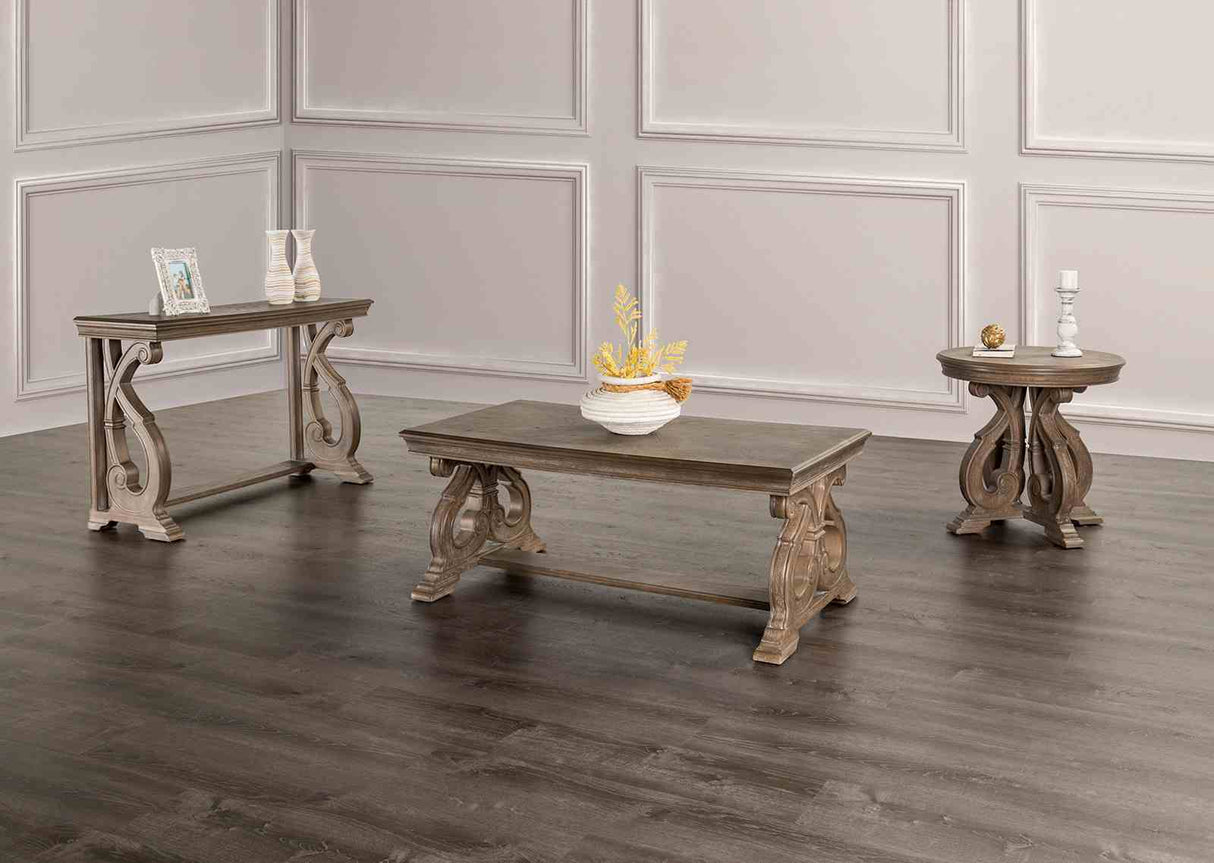 Giordani Weathered Oak Cocktail Table from Furniture of America - Luna Furniture
