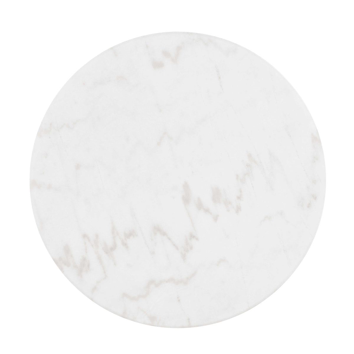 Virden Black/White/Gold Round End Table from Furniture of America - Luna Furniture