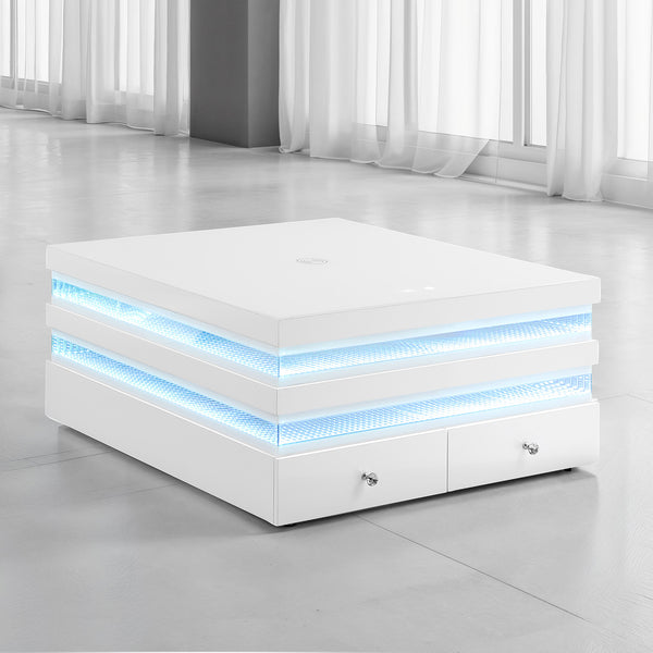 Maloy White Square Cocktail Table