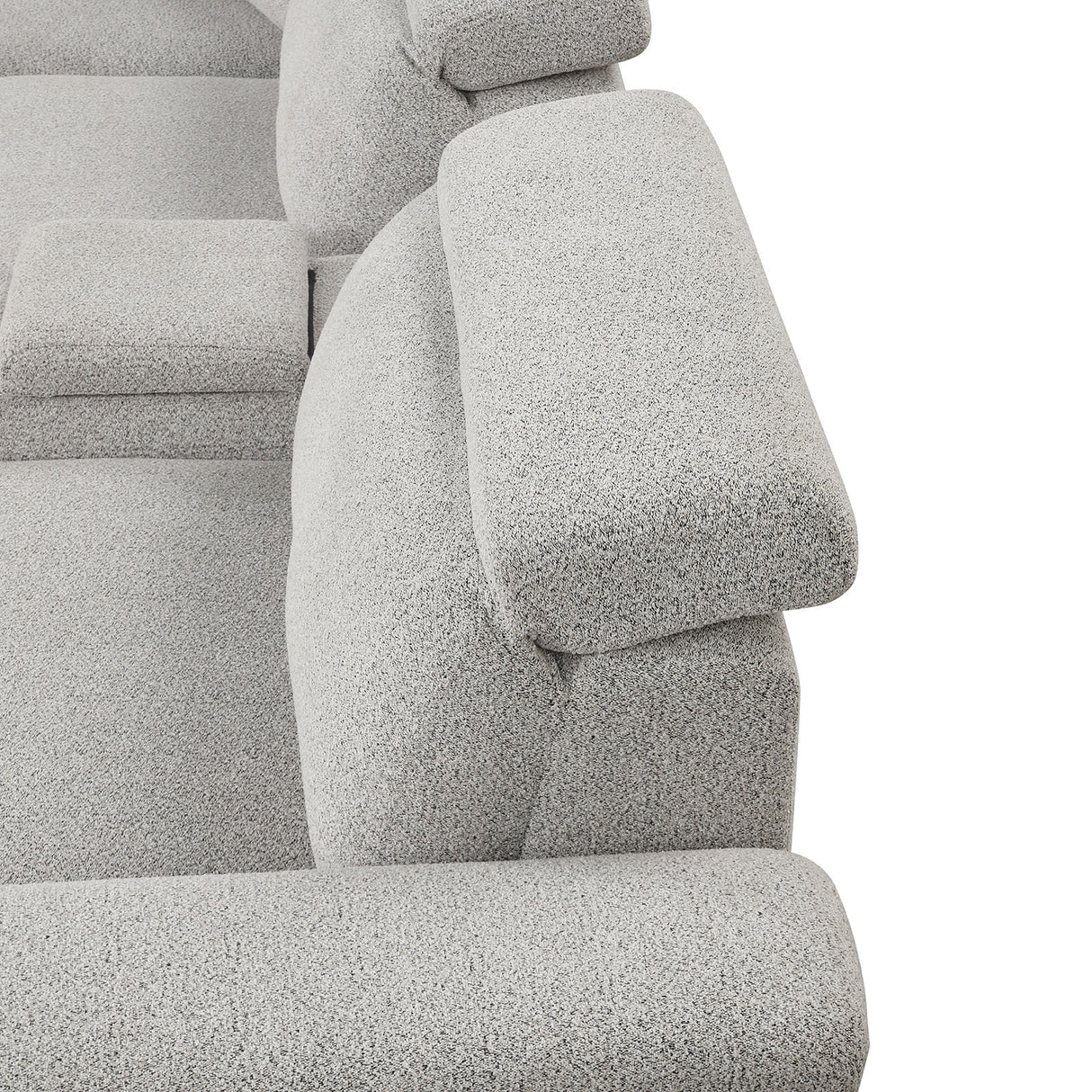 Hieronimus 2-Piece Light Gray Power Sectional from Furniture of America - Luna Furniture