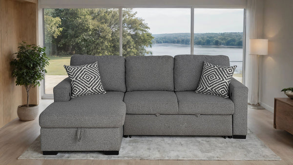 Chatham Gray Sleeper Sectional with Left Chaise