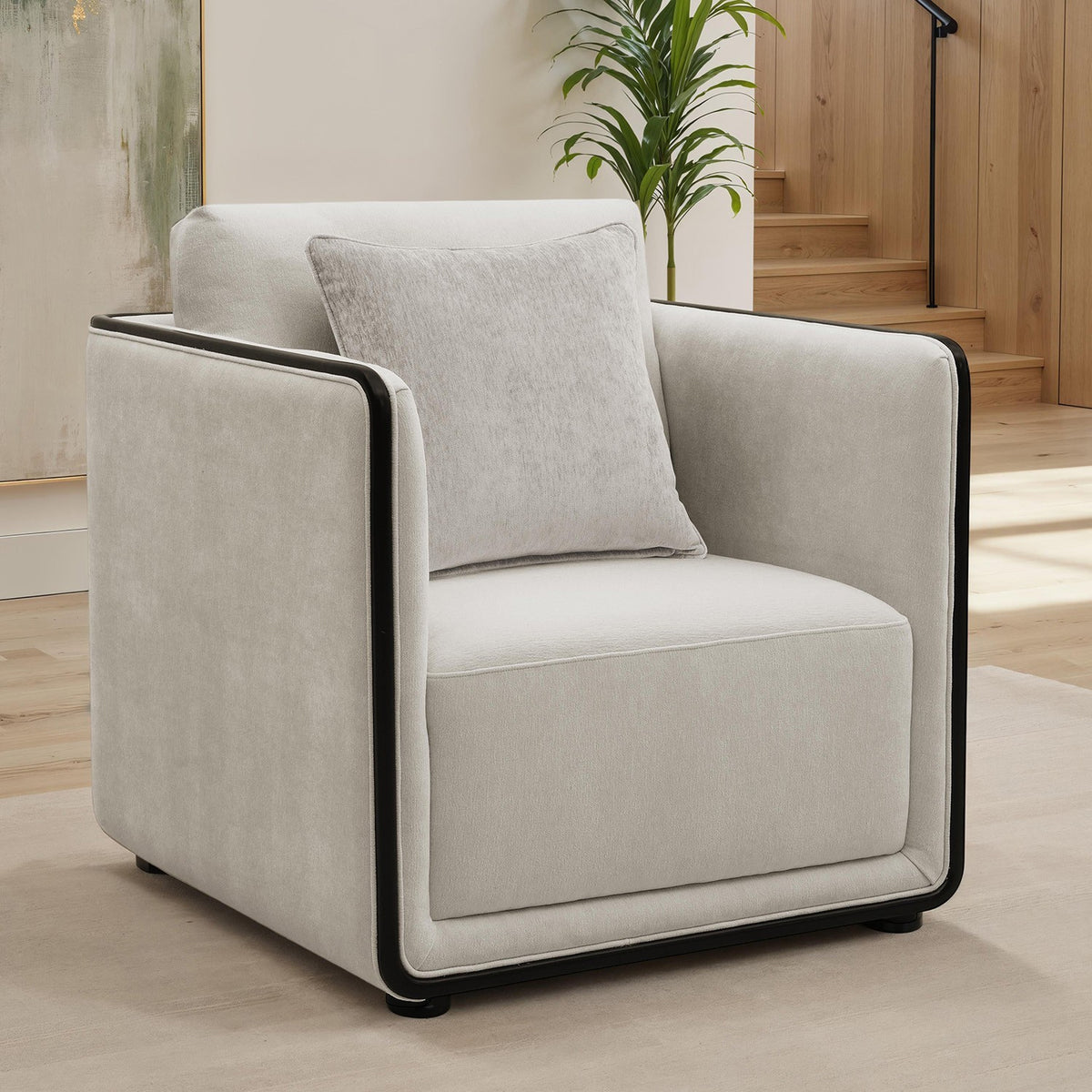 Benilde Taupe Chair from Furniture of America - Luna Furniture