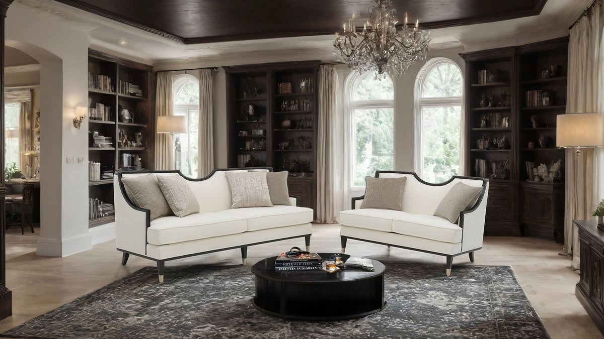 La Salle White Traditional Living Room Set from Furniture of America - Luna Furniture