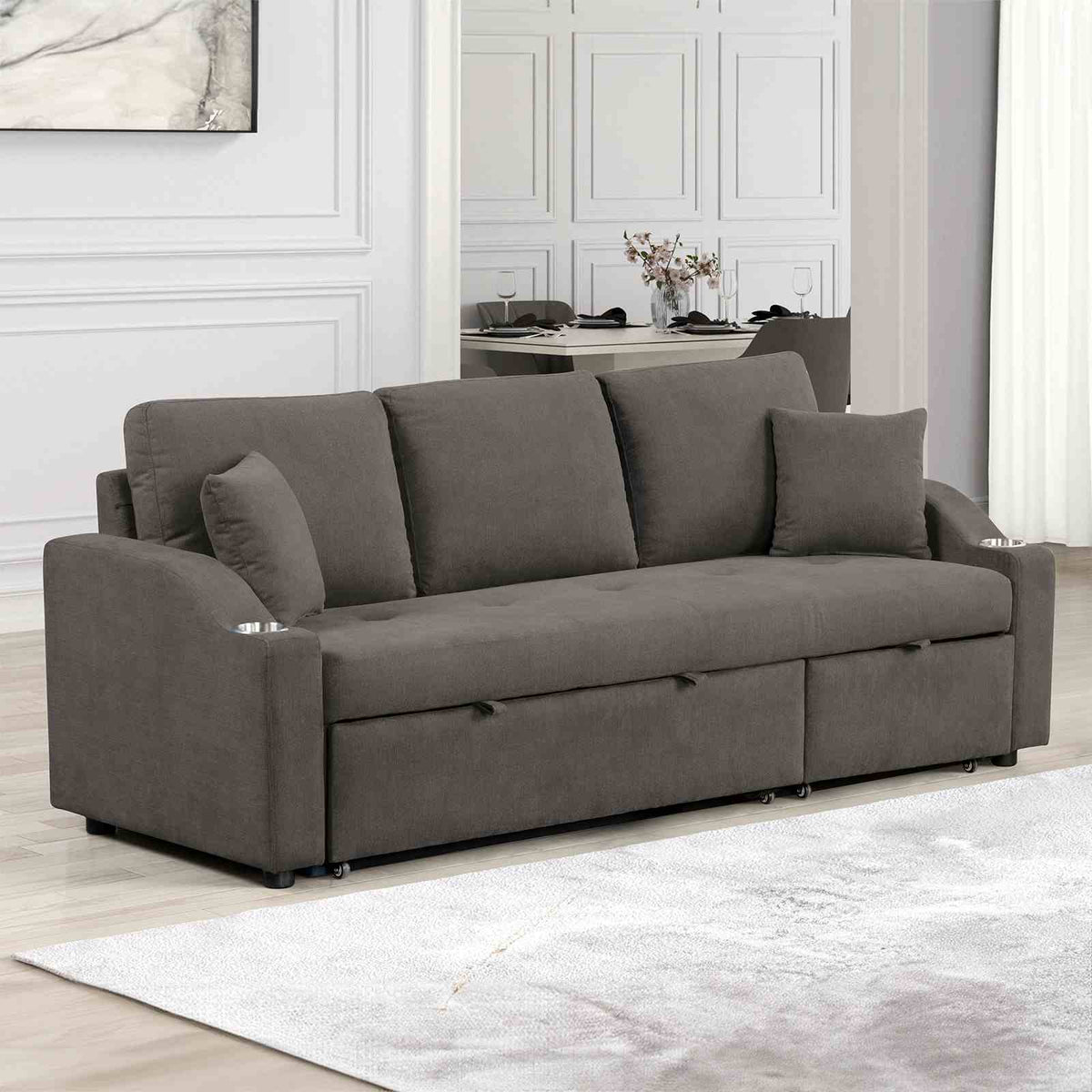 Royden Gray Sleeper Sofa from Furniture of America - Luna Furniture