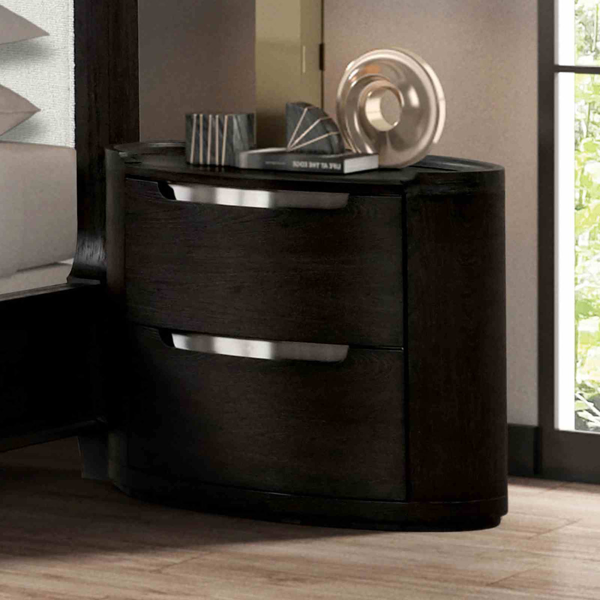 Osterley Black Modern Bedroom Set from Furniture of America - Luna Furniture