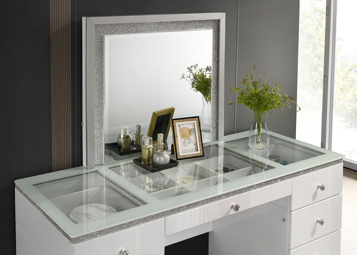Stoholm White Vanity Set from Furniture of America - Luna Furniture