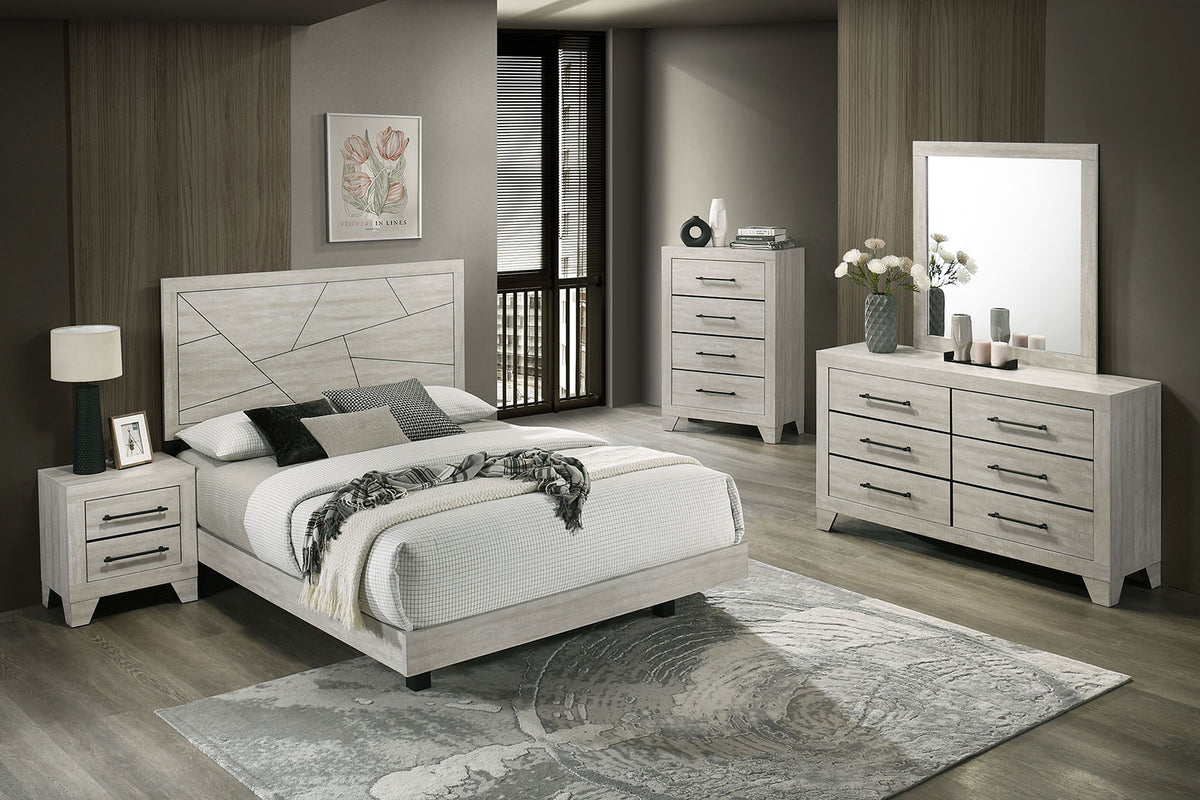 Dubuque Light Gray Mirror from Furniture of America - Luna Furniture