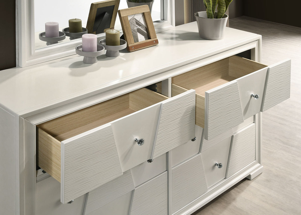 Holsted White Mirror (Only Mirror) from Furniture of America - Luna Furniture
