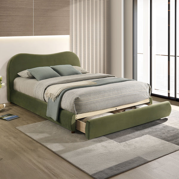 Grimsby Olive Green Eastern King Bed