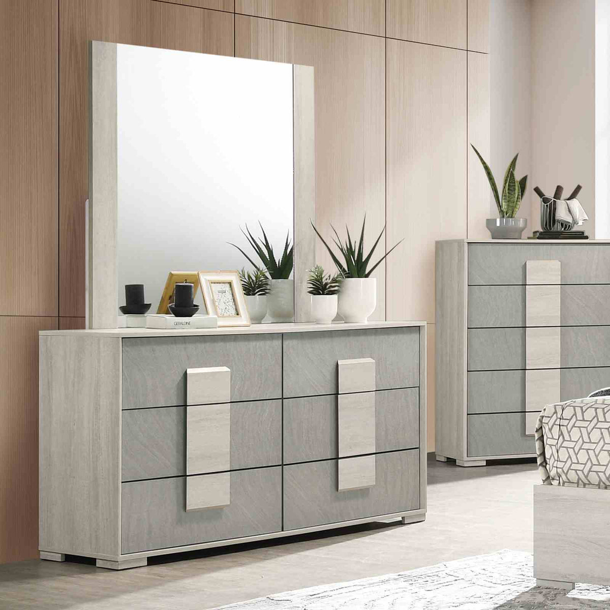 Lincolt White Wash/Stone Gray Contemporary Youth Bedroom Set from Furniture of America - Luna Furniture