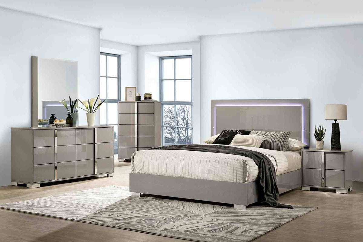 Sinistra Light Taupe Dresser from Furniture of America - Luna Furniture