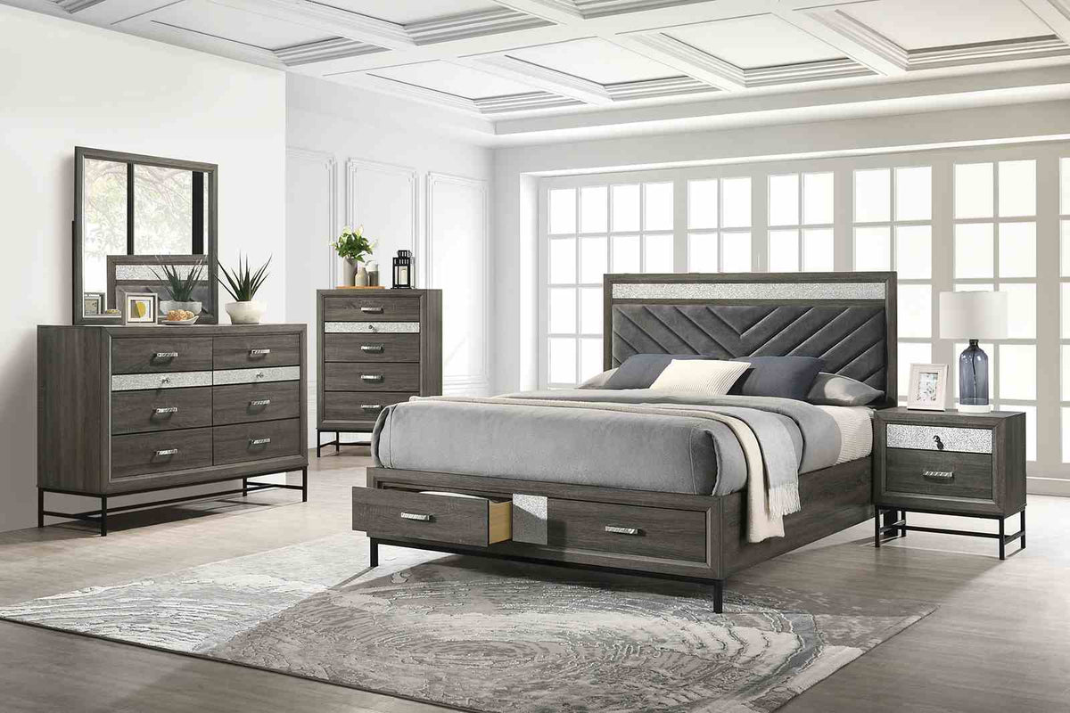 Voleta Gray Dresser from Furniture of America - Luna Furniture
