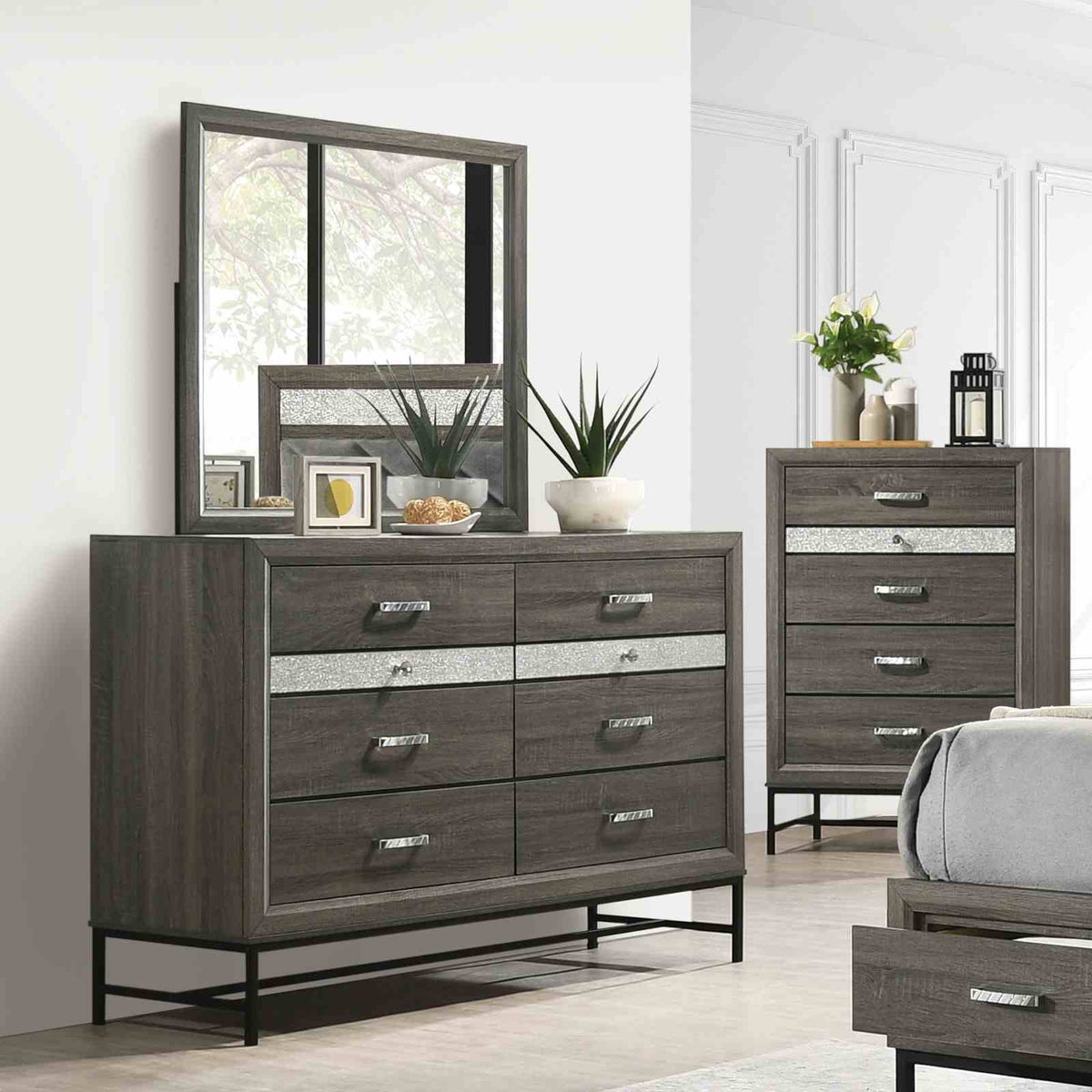 Voleta Gray Contemporary Storage Youth Bedroom Set from Furniture of America - Luna Furniture