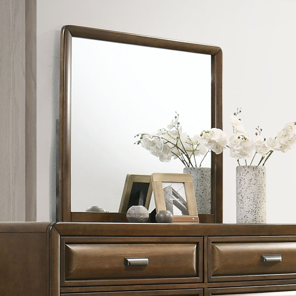Caerwys Brown Mirror (Mirror Only) from Furniture of America - Luna Furniture