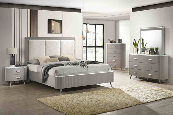 Aldridge Light Gray 5-Piece Queen Bedroom Set